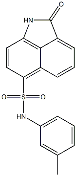 N-(3-methylphenyl)-2-oxo-1,2-dihydrobenzo[cd]indole-6-sulfonamide Struktur