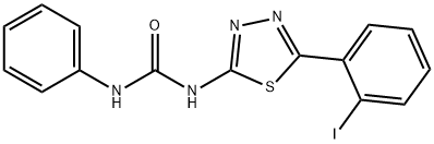 N-[5-(2-iodophenyl)-1,3,4-thiadiazol-2-yl]-N'-phenylurea Struktur