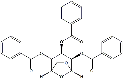 1,6-Anhydro-β-D-gulopyranose tribenzoate Struktur