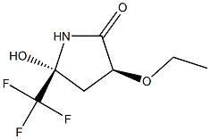 2-Pyrrolidinone,3-ethoxy-5-hydroxy-5-(trifluoromethyl)-,(3R,5S)-rel-(9CI) Struktur