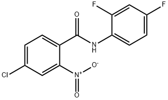 4-chloro-N-(2,4-difluorophenyl)-2-nitrobenzamide Struktur