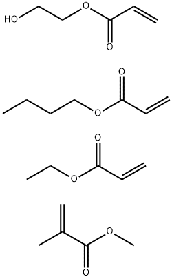 2-Propenoic acid, 2-methyl-, methyl ester, polymer with butyl 2-propenoate, ethyl 2-propenoate and 2-hydroxyethyl 2-propenoate Struktur