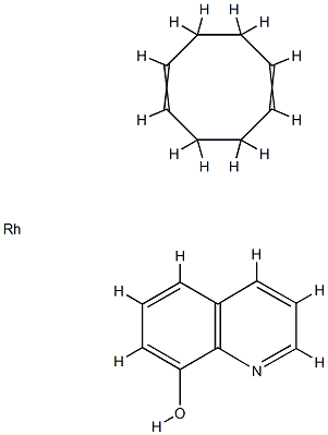 (1,5-Cyclooctadiene)(8-quinolinolato)rhodium(I) Struktur