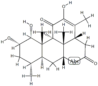 1α,2α,12-Trihydroxypicras-12-ene-11,16-dione Struktur