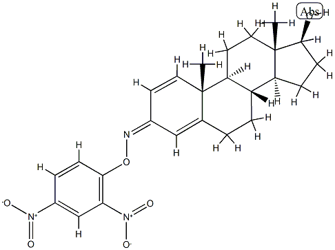 17β-Hydroxyandrosta-1,4-dien-3-one O-(2,4-dinitrophenyl)oxime Struktur