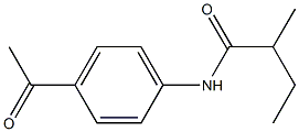 N-(4-acetylphenyl)-2-methylbutanamide Struktur