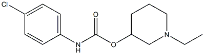 1-Ethyl-3-piperidinyl=p-chlorophenylcarbamate Struktur