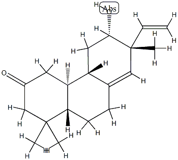 (4aR)-7α-Vinyl-1,4,4a,4bβ,5,6,7,9,10,10aβ-decahydro-6α-hydroxy-1,1,7-trimethylphenanthren-3(2H)-one Struktur