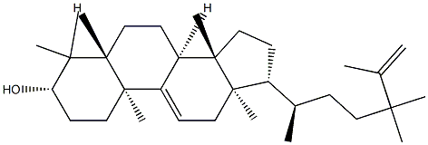 24,24-Dimethyl-5α-lanosta-9(11),25-diene-3β-ol Struktur