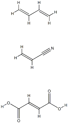 2-Butenedioic acid (E)-, polymer with 1,3-butadiene and 2-propenenitrile Struktur