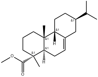 (1R)-1,2,3,4,4a,4bβ,5,6,7,8,10,10aα-Dodecahydro-1,4aβ-dimethyl-7β-(1-methylethyl)-1α-phenanthrenecarboxylic acid methyl ester Struktur