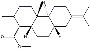 (1R)-1,2,3,4,4a,4bα,5,6,7,8,8aβ,9,10,10aα-Tetradecahydro-1,4aβ-dimethyl-7-(1-methylethylidene)-1-phenanthrenecarboxylic acid methyl ester Struktur