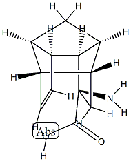 1,2,4-[1]Propanyl[3]ylidenepentalene-9-carboxylicacid,9-amino-1,2,3,3a,4,6a-hexahydro-, Struktur