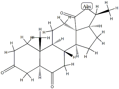 (20S)-20-Hydroxy-3,6-dioxo-5α-pregnan-18-oic acid γ-lactone Struktur