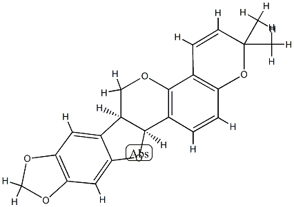 (6aS)-6aβ,12aβ-Dihydro-2,2-dimethyl-2H,6H-[1,3]dioxolo[5,6]benzofuro[3,2-c]pyrano[2,3-h][1]benzopyran Struktur