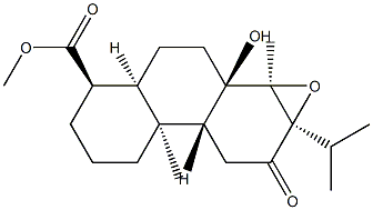 (1aR,3aα,7bα)-Tetradecahydro-1bα-hydroxy-4,7aβ-dimethyl-9aβ-(1-methylethyl)-9-oxo-phenanthro[1,2-b]oxirene-4α-carboxylic acid methyl ester Struktur