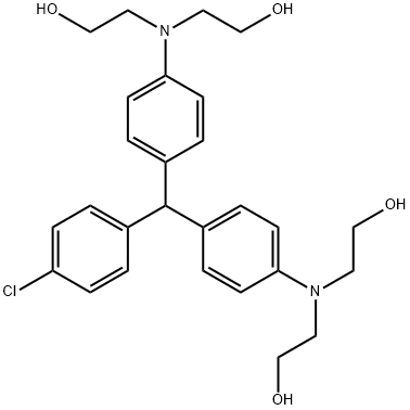 2-[[4-[[4-[BIS-(2-HYDROXYETHYL)-AMINO]-PHENYL]-(4-CHLORO-PHENYL)-METHYL]-PHENYL]-(2-HYDROXY-ETHYL)-AMINO]-ETHANOL, 342777-54-2, 結(jié)構(gòu)式