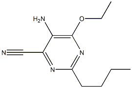 4-Pyrimidinecarbonitrile,5-amino-2-butyl-6-ethoxy-(9CI) Struktur