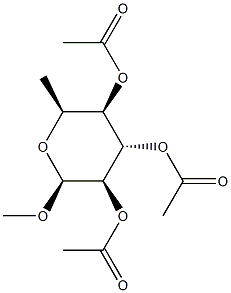 Methyl 2-O,3-O,4-O-triacetyl-6-deoxy-β-L-idopyranoside Struktur