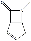 6-Azabicyclo[3.2.0]hept-2-en-7-one,6-methyl-(9CI) Struktur