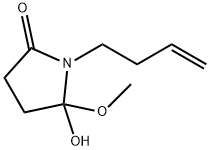 2-Pyrrolidinone,1-(3-butenyl)-5-hydroxy-5-methoxy-(9CI) Struktur