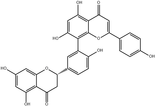 2,3-Dihydroamentoflavone Struktur