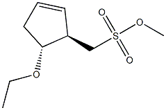 2-Cyclopentene-1-methanol,5-ethoxy-,methanesulfonate,(1R,5R)-rel-(9CI) Struktur