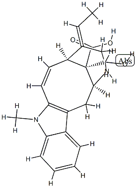 3,14-Didehydro-4-demethyl-17-hydroxy-1-methylvobasan-16-carboxylic acid Struktur