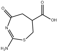 1,3-Thiazepine-6-carboxylicacid,2-amino-4,5,6,7-tetrahydro-4-oxo-(9CI) Struktur