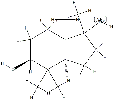 1H-Indene-1,5-diol, octahydro-1,4,4,7a-tetramethyl-, (3aR,5R)-rel- (9CI) Struktur