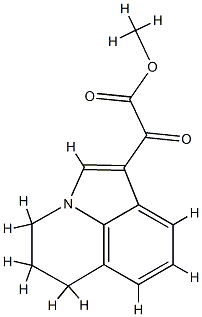 (5,6-dihydro-4H-pyrrolo[3,2,1-ij]quinolin-1-yl)-oxo-acetic acid Methyl ester, (5,6-dihydro-4H-pyrrolo[3,2,1-ij]quinolin-1-yl)-oxoacetic acid Methyl ester Struktur