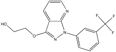 2-[[1-(α,α,α-Trifluoro-m-tolyl)-1H-pyrazolo[3,4-b]pyridin-3-yl]oxy]ethanol Struktur