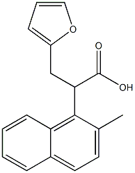 α-(2-Methyl-1-naphtyl)-2-furanpropionic acid Struktur