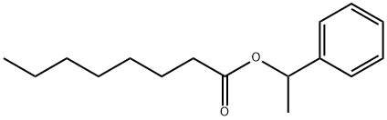 Octanoic acid 1-phenylethyl ester Struktur