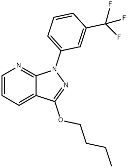 3-Butoxy-1-(α,α,α-trifluoro-m-tolyl)-1H-pyrazolo[3,4-b]pyridine Struktur