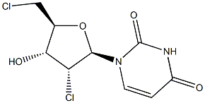 2',5'-dichloro-2',5'-dideoxyuridine Struktur