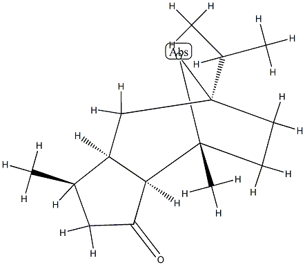 (1R)-1,3aβ,4,5,6,7,8,8aβ-Octahydro-1α,4-dimethyl-7-isopropyl-4α,7α-epoxyazulen-3(2H)-one Struktur