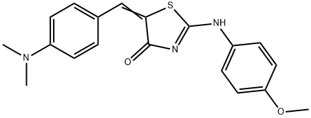 5-[4-(dimethylamino)benzylidene]-2-[(4-methoxyphenyl)imino]-1,3-thiazolidin-4-one Struktur