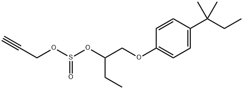 Sulfurous acid 2-propynyl=1-[(p-tert-pentylphenoxy)methyl]propyl ester Struktur