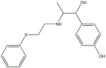 p-Hydroxy-α-[1-[[2-(phenylthio)ethyl]amino]ethyl]benzyl alcohol Struktur