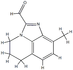 4H-Imidazo[4,5,1-ij]quinoline-2-carboxaldehyde,5,6-dihydro-9-methyl-(9CI) Struktur