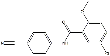 5-chloro-N-(4-cyanophenyl)-2-methoxybenzamide Struktur