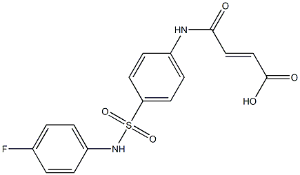 (E)-4-{4-[(4-fluoroanilino)sulfonyl]anilino}-4-oxo-2-butenoic acid Struktur