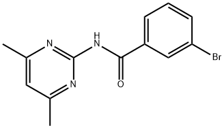 3-bromo-N-(4,6-dimethylpyrimidin-2-yl)benzamide Struktur