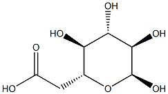 6-deoxy-alpha-gluco-pyranosiduronic acid Struktur