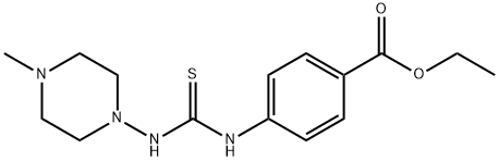 ethyl 4-({[(4-methyl-1-piperazinyl)amino]carbothioyl}amino)benzoate Struktur