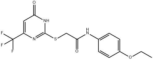 N-(4-ethoxyphenyl)-2-{[6-oxo-4-(trifluoromethyl)-1,6-dihydro-2-pyrimidinyl]sulfanyl}acetamide Struktur