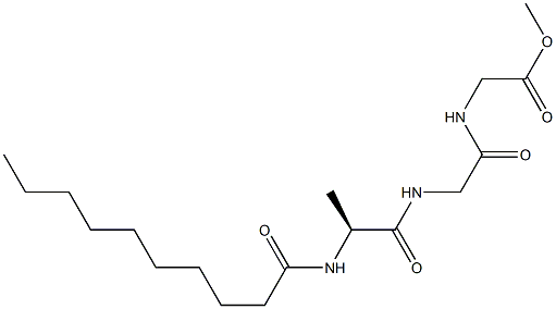 N-Decanoyl-L-Ala-Gly-Gly-OMe Struktur