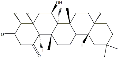 7α-Hydroxy-D:A-friedooleanane-1,3-dione Struktur