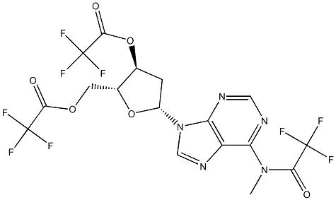 3'-O,5'-O-Bis(trifluoroacetyl)-2'-deoxy-N-methyl-N-(trifluoroacetyl)adenosine Struktur